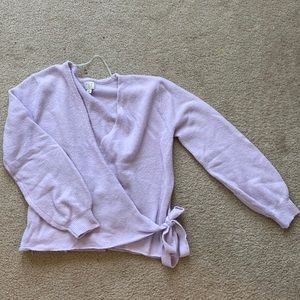 Light purple tie front sweater from a new day — size small